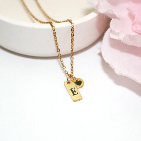 il_fullxfull.7581633540_kgwl Minimalist Initial Necklace – Custom Heart Accent Pendant | 18K Gold Plated Stainless Steel