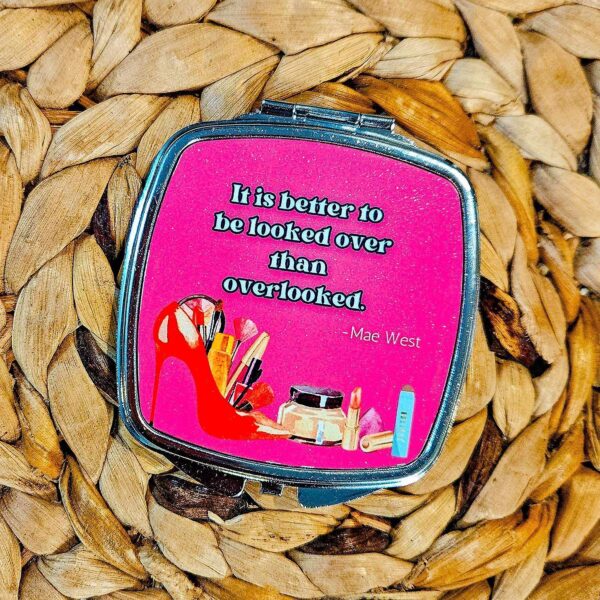 il_fullxfull.7581634434_o2bg Mae West Compact Mirror, Retro Glamour Quote Pocket Mirror, Vintage Hollywood Bridesmaid Gift