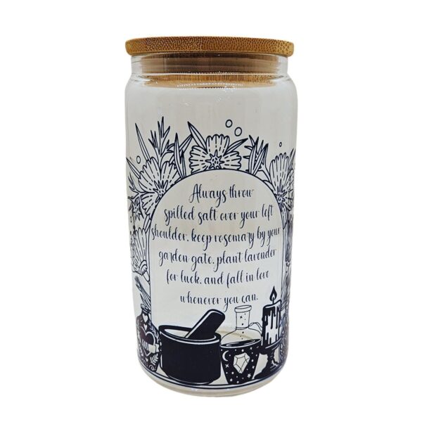il_fullxfull.7581637592_rgqz Practical Magic Glass Beer Can Cup: Halloween Witch Iced Coffee Cup
