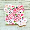 Floral 'Absolutely Not' Vinyl Sticker: Waterproof Feminist Laptop Decal