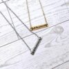 Fuck the Patriarchy Bar Necklace: Feminist Stainless Steel or Gold-Plated Jewelry