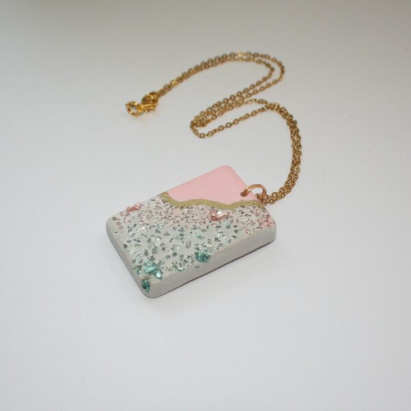 il_fullxfull.7581640116_thli Handmade Concrete Pendant – Rose Gold Turquoise Inlay, Pink & Gold Accent