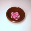 Bamboo Ring Dish - Rich Brown Floral Resin Accent Jewelry Holder