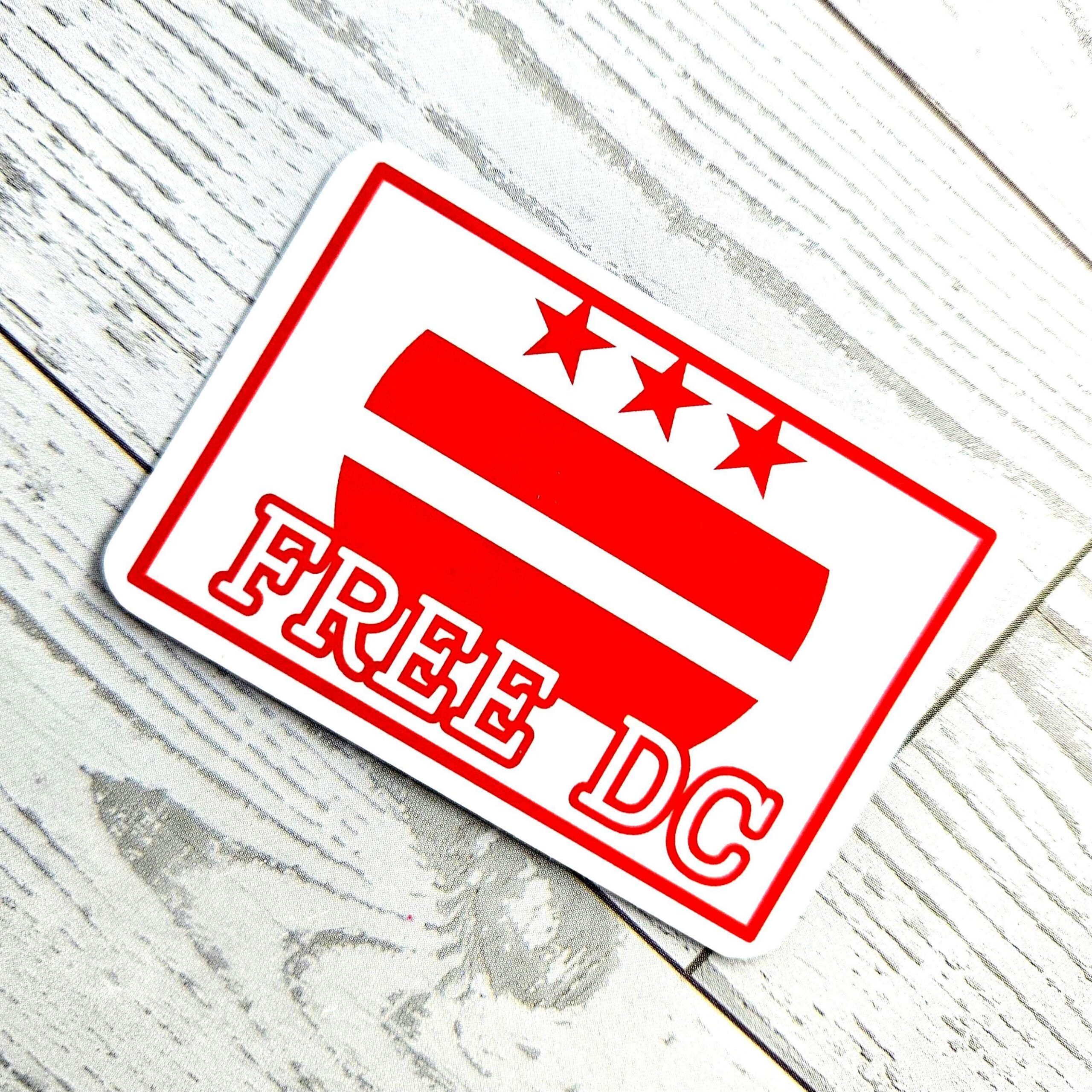 Free DC Vinyl Sticker: Washington DC Protest Art - Weatherproof - Image 3