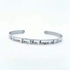 Engraved Stainless Steel Cuff Bracelet | Minimalist Poet Quote Jewelry 6 Engraved Stainless Steel Cuff Bracelet | Minimalist Poet Quote Jewelry