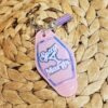 Spicy Margarita Motel Keychain: Retro Pink Holographic Keychain
