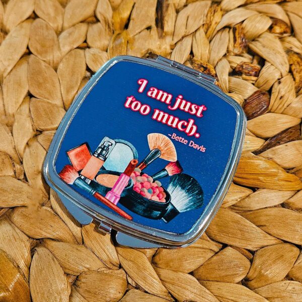 il_fullxfull.7581645638_2chj Retro Glamour Compact Mirror - Makeup Mirror Bette Davis " I am Just Too Much"