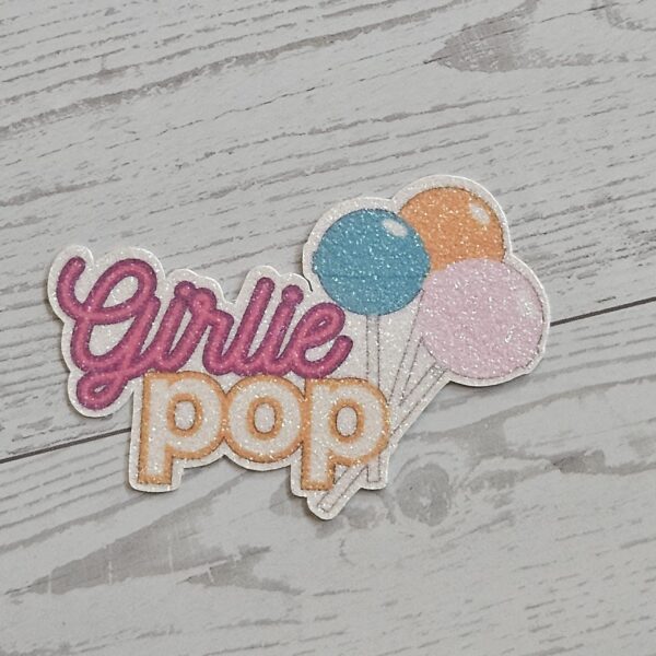 Girlie Pop Lollipop Sticker Holographic Glitter Matte Coquette Decal