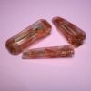 Tortoiseshell Resin Hair Clip Golden Flake Alligator Barrette Retro Modern Thick Hair Accessory Minimalist