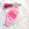 il_fullxfull.7581649250_sb7l-1 Pink Pony Club Motel Keychain — Pastel Pink Rhinestone Tassel Bag Charm