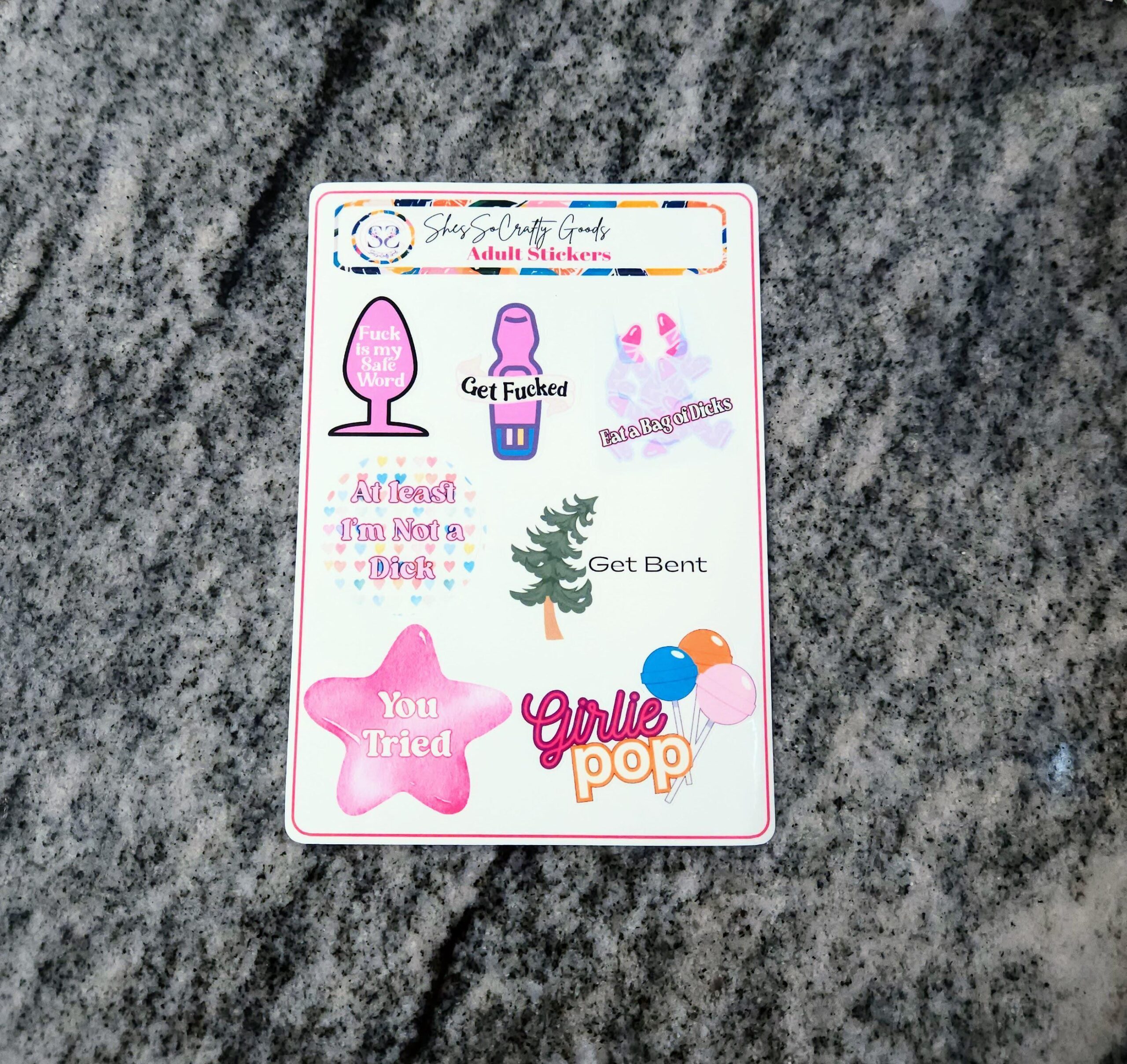 Funny Adult Sticker Sheet | Sarcastic Dark Humor Gag Gift for Her - Image 10