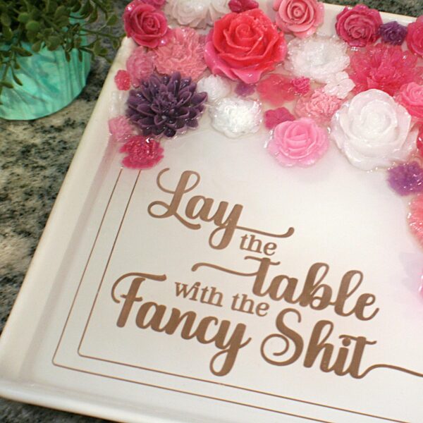 il_fullxfull.7581651384_5ar7 Floral Resin Tray: Pink, White & Rose Gold - Decorative Centerpiece