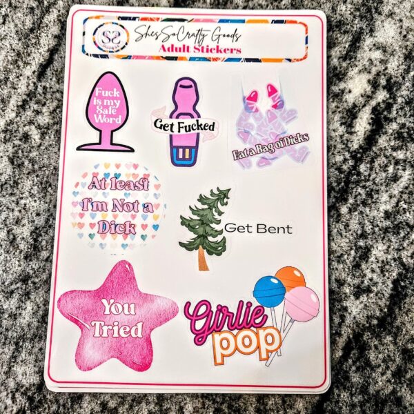 il_fullxfull.7581652304_80zn-1 Funny Adult Sticker Sheet | Sarcastic Dark Humor Gag Gift for Her
