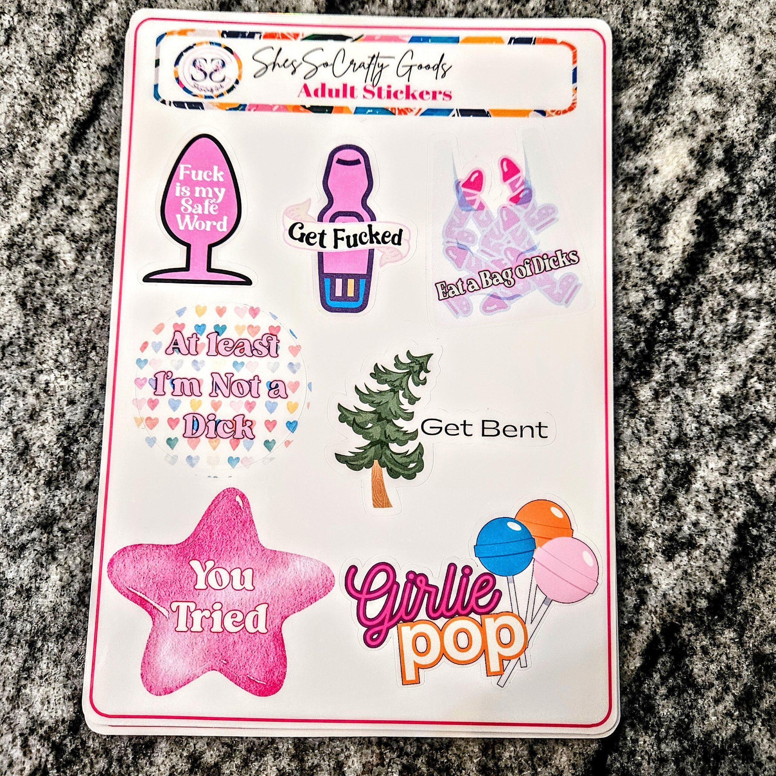 Funny Adult Sticker Sheet | Sarcastic Dark Humor Gag Gift for Her - Image 14