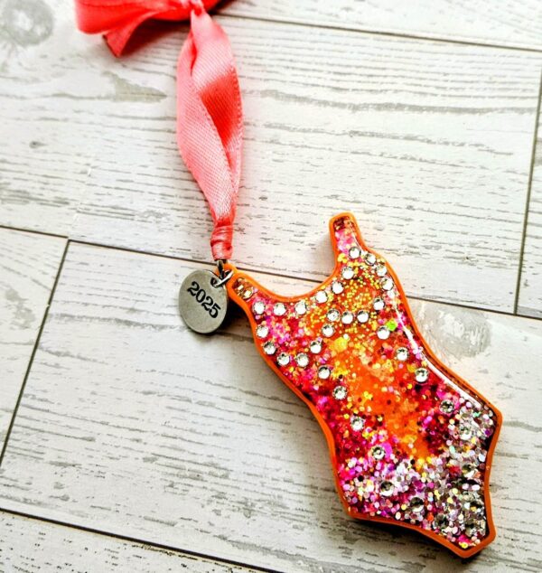 Eras Showgirl Ornament - Sparkly Bodysuit Christmas Decor - Musical Pop Secret Santa Gift 2 Eras Showgirl Ornament - Sparkly Bodysuit Christmas Decor - Musical Pop Secret Santa Gift