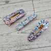Confetti Resin Hair Clips: Retro Disco Barrettes, Sparkly Accessories 5 Confetti Resin Hair Clips: Retro Disco Barrettes, Sparkly Accessories