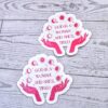 il_fullxfull.7581656258_md64-1 God is a Woman and She's Tired – Feminist Celestial Vinyl Sticker (Matte or Holo Dot)