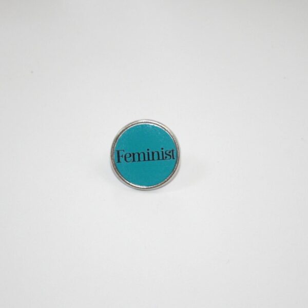 il_fullxfull.7581658222_8hgm Hot Pink Feminist Steel Lapel Pin: Statement Backpack Accessory