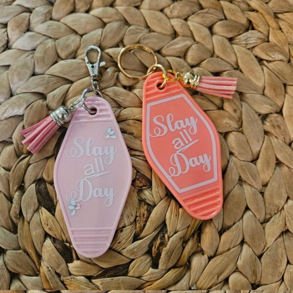il_fullxfull.7581659830_2c1f Slay All Day Motel Keychain: 3D Printed Pink Bag Charm