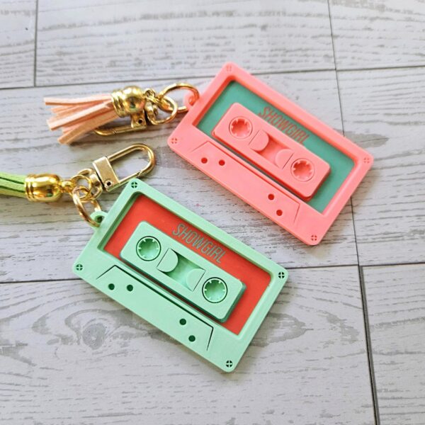 il_fullxfull.7581661176_nbwa-1 Showgirl Era Cassette Keychain – Personalized Retro Mixtape Bag Charm with Tassel
