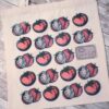Tomato Tote Bag: Hand-Colored Canvas Grocery Bag with Leatherette Patch