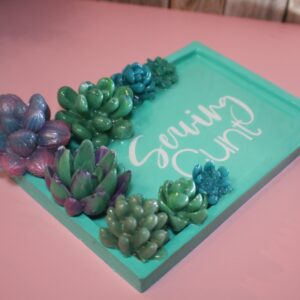 il_fullxfull.7581664634_5op9 Trinket Dish with Succulent Accents - Handmade Serving Cunt Vanity Tray - Quirky Feminist Decor