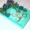 Trinket Dish with Succulent Accents - Handmade Serving Cunt Vanity Tray - Quirky Feminist Decor