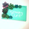 Trinket Dish with Succulent Accents - Handmade Serving Cunt Vanity Tray - Quirky Feminist Decor