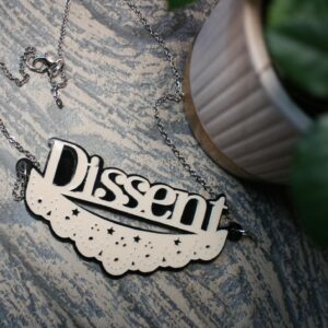 Silver RBG Dissent Collar Necklace - Feminist Statement Jewelry