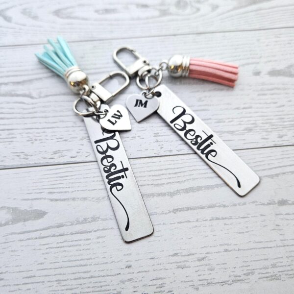 il_fullxfull.7581666042_5a7x-1 Personalized Bestie Keychain • Stainless Steel Engraved Tag with Initial Heart & Tassel