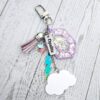 il_fullxfull.7581667452_d1gx-1 Opalite Bag Charm | Glow In The Dark Lightning Strike Keychain | Custom Engraved Gift
