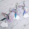 il_fullxfull.7581668280_3x7w Opalite Bag Charm | Glow In The Dark Lightning Strike Keychain | Custom Engraved Gift