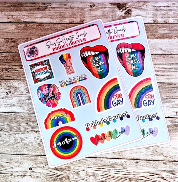 il_fullxfull.7581668728_tsmf Pride Sticker Sheet | 11-Pack LGBTQ Gay Pride Decals for Activists