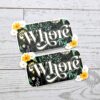 Floral Feminist Vinyl Sticker: Botanical Gothic Laptop Decal