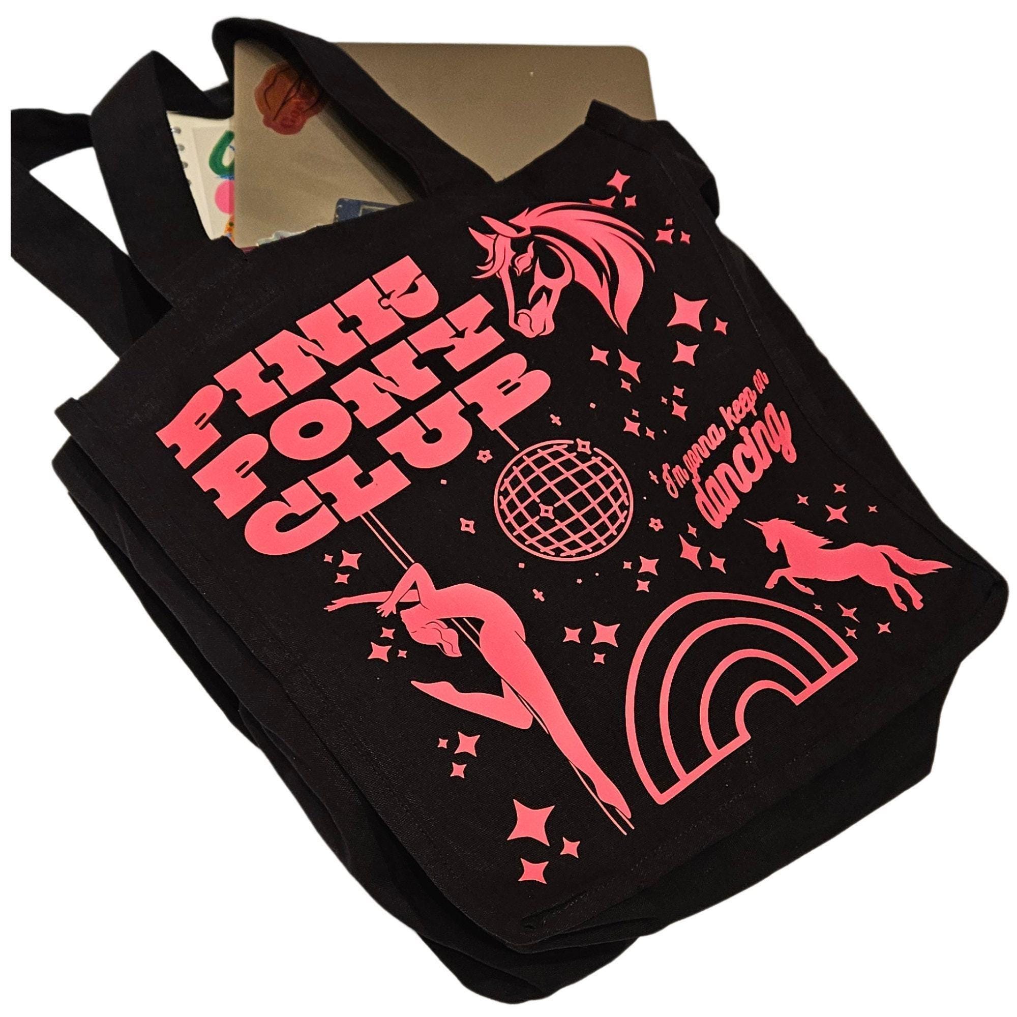 Pink Pony Club Tote Bag: Glow-in-the-Dark, XL Capacity - Image 8