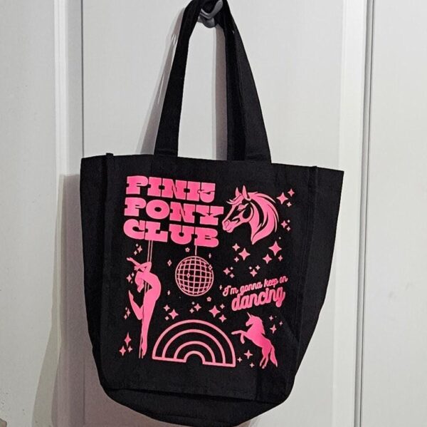 il_fullxfull.7581672544_lotl Pink Pony Club Tote Bag: Glow-in-the-Dark, XL Capacity