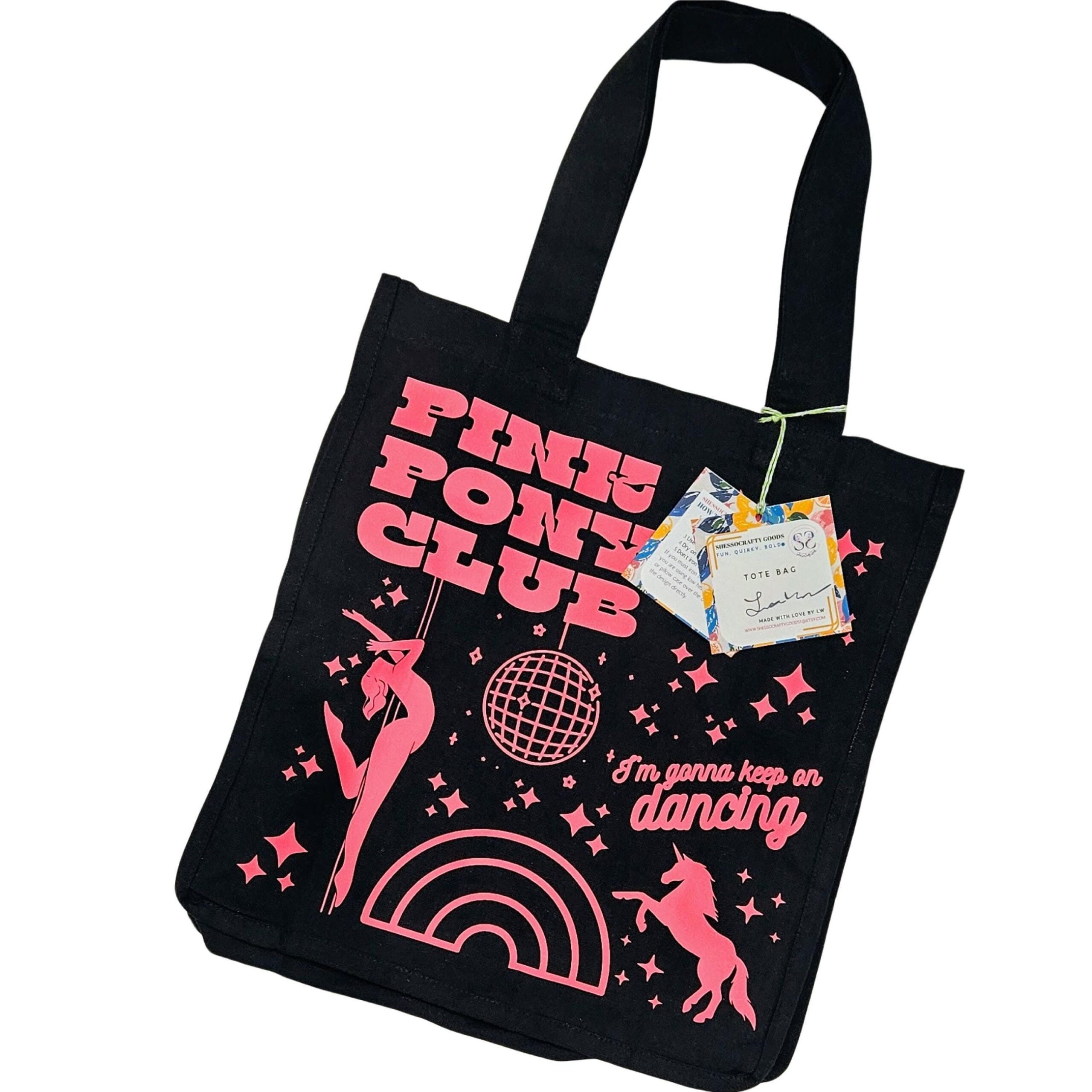 Pink Pony Club Tote Bag: Glow-in-the-Dark, XL Capacity - Image 10