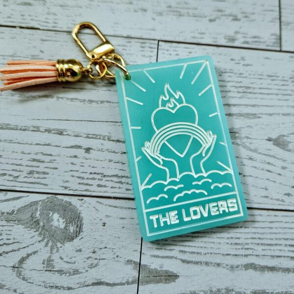 il_fullxfull.7581673632_p6ca Major Arcana Tarot Card Keychains – 6 Bright & Magical Varieties