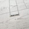 Feral and Free Necklace – Feminist Jewelry Gift – Stainless Steel Bar Pendant with Black Engraving