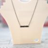 Feral and Free Necklace – Feminist Jewelry Gift – Stainless Steel Bar Pendant with Black Engraving