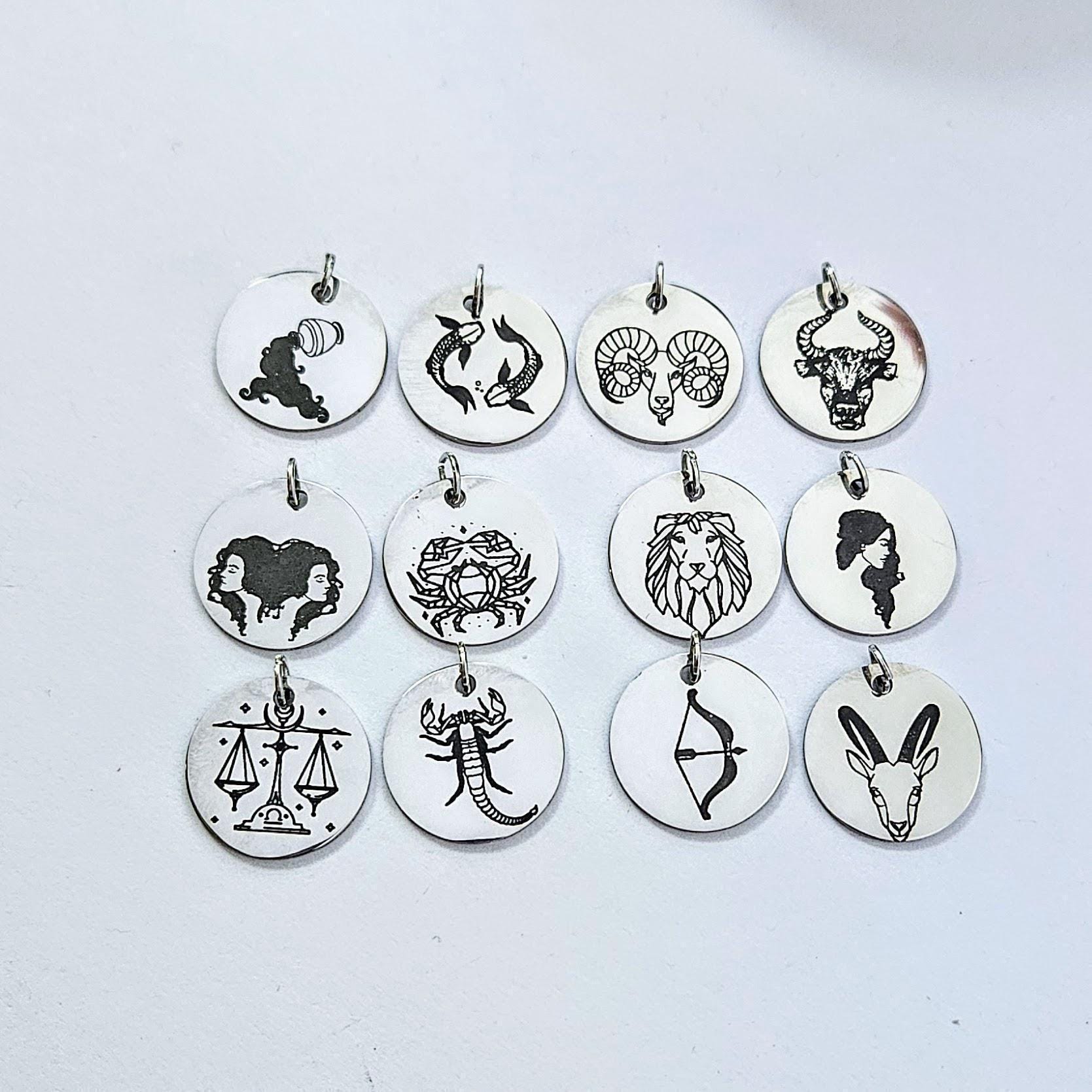 Minimalist Zodiac Pendant Necklace: Stainless Steel Horoscope Charm - Image 2