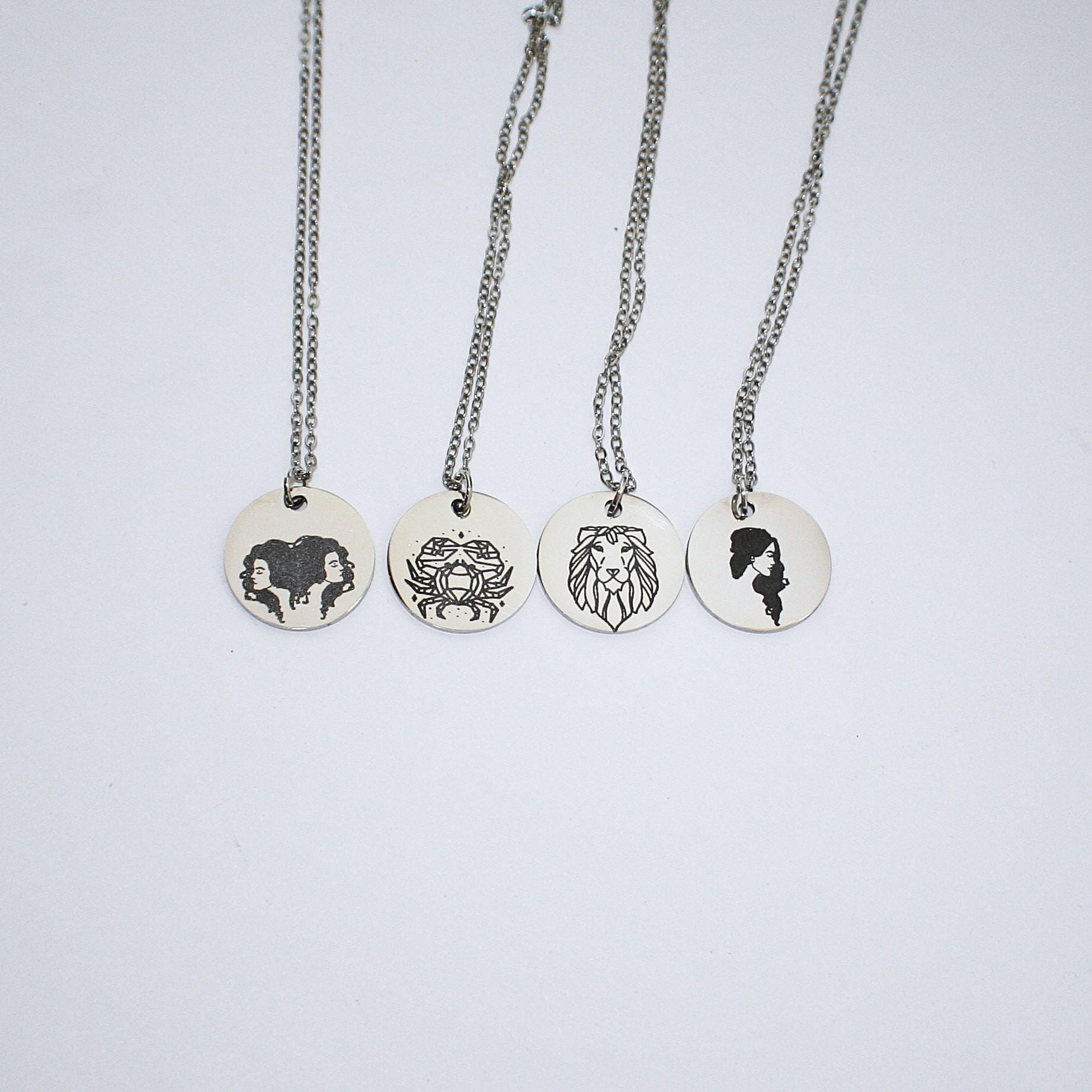Minimalist Zodiac Pendant Necklace: Stainless Steel Horoscope Charm - Image 4