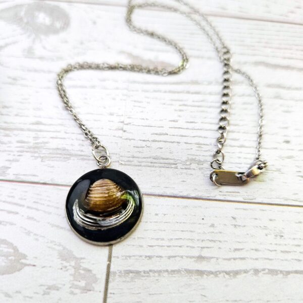 il_fullxfull.7581682046_4i4y Real River Clam Shell Necklace – Handmade Coastal Pendant with Silver Tip – One of a Kind