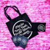 Trust Black Women Canvas Wristlet | Feminist Zip Pouch, Activist Makeup Bag