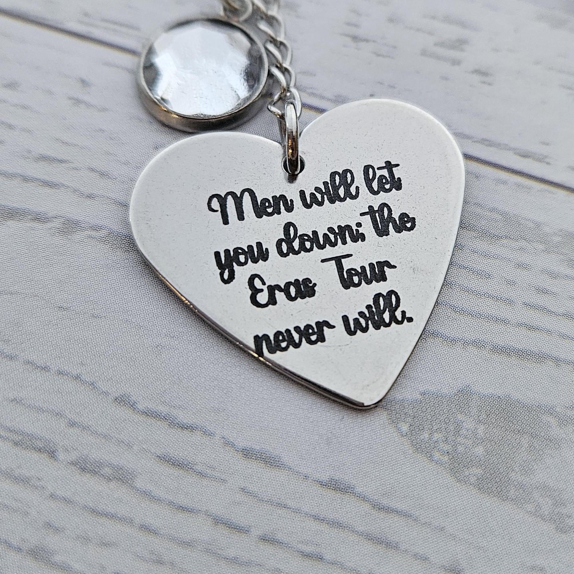 Opalite Era Showgirl Bag Charm • Custom Lyric Engraved Heart or Glow-in-the-Dark Lightning Bolt - Image 10
