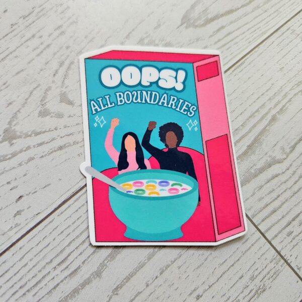 il_fullxfull.7629581437_4mfz-1 Feminist Cereal Box Vinyl Sticker - OOPS! All Boundaries