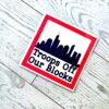 il_fullxfull.7629581533_egvb-1 Chicago Protest Sticker: Troops Off Our Blocks - Vinyl Activist Decal