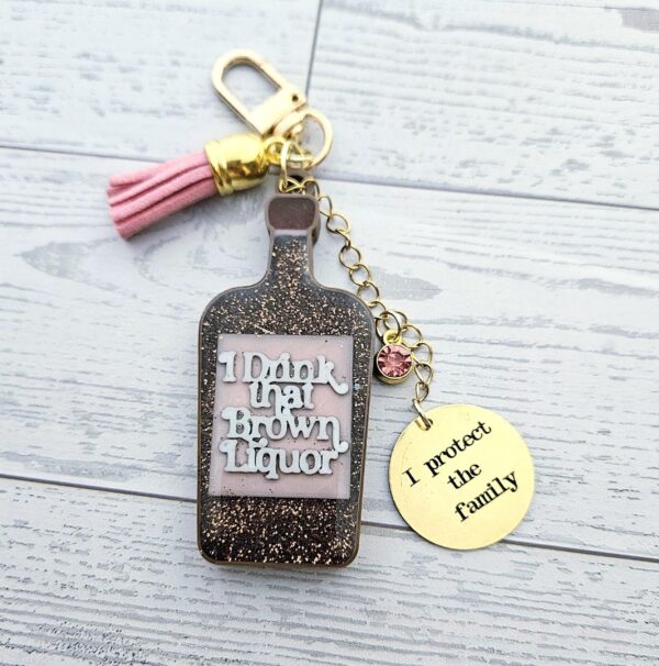 il_fullxfull.7629582319_2uon Personalized Brown Liquor Bag Charm – Funny 3D Printed Keychain Gift