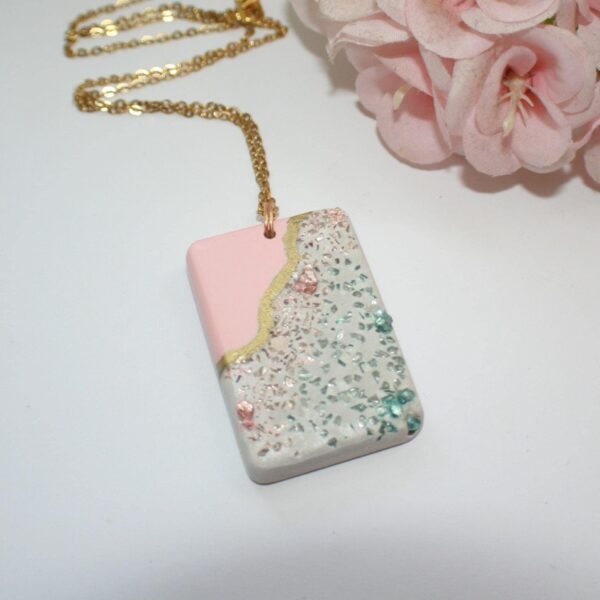il_fullxfull.7629587633_mhhw Handmade Concrete Pendant – Rose Gold Turquoise Inlay, Pink & Gold Accent