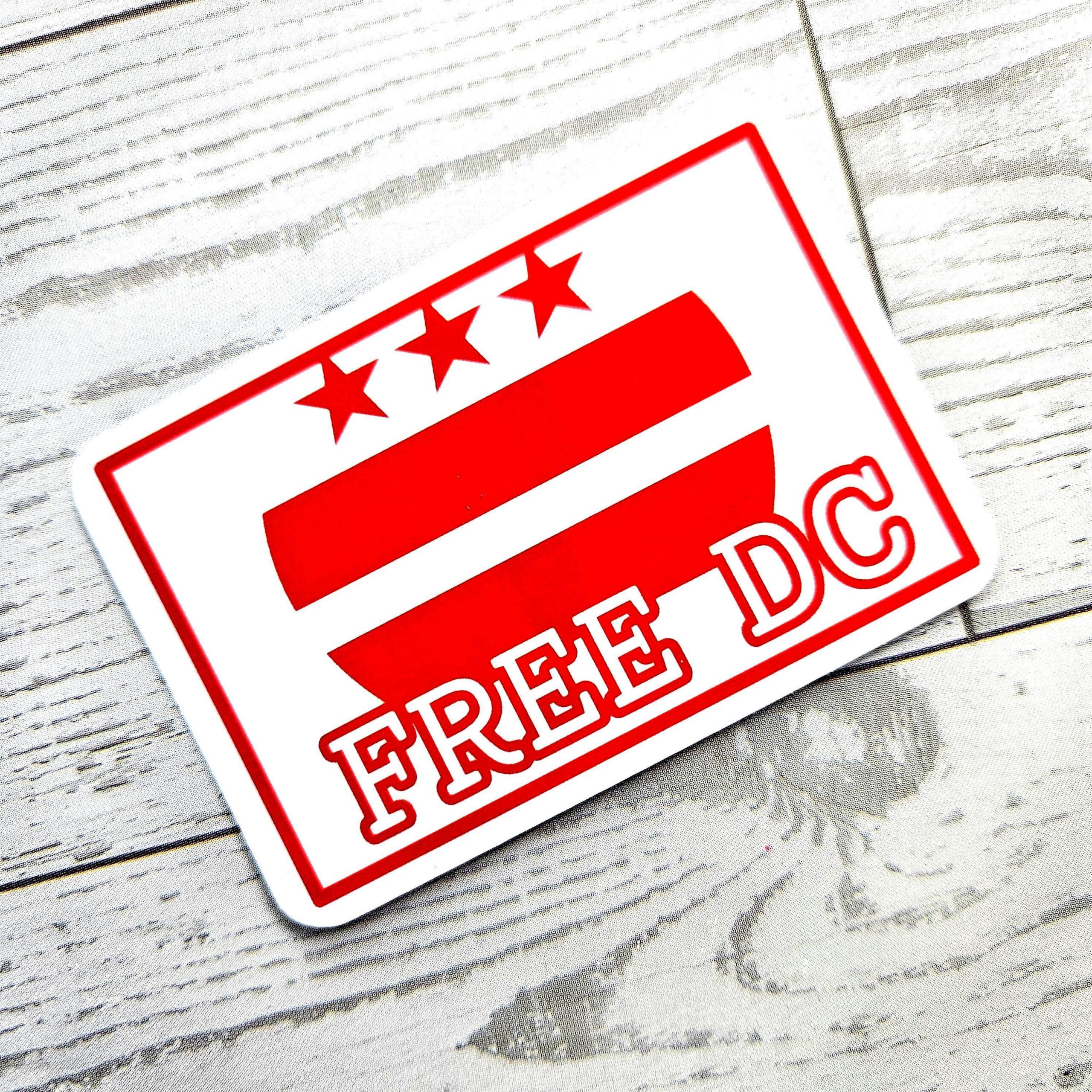 Free DC Vinyl Sticker: Washington DC Protest Art - Weatherproof - Image 4